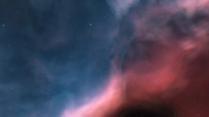 bright nebula, nebula in space, majestic red-purple nebula, beautiful space background 3D render
