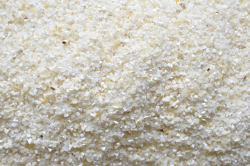 Ground corn grits close up