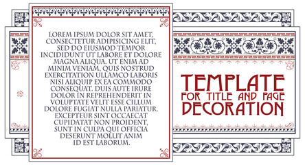 Vector template flyer, invitations or greeting cards.