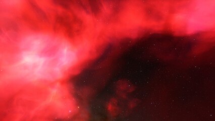 red-violet nebula in outer space, horsehead nebula, unusual colorful nebula in a distant galaxy, red nebula 3d render
