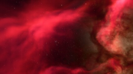 Fototapeta premium red-violet nebula in outer space, horsehead nebula, unusual colorful nebula in a distant galaxy, red nebula 3d render 