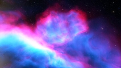red-violet nebula in outer space, horsehead nebula, unusual colorful nebula in a distant galaxy, red nebula 3d render
