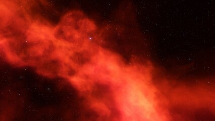 Deep space nebula with stars. Bright and vibrant Multicolor Starfield Infinite space outer space background with nebulas and stars. Star clusters, nebula outer space background 3d render
