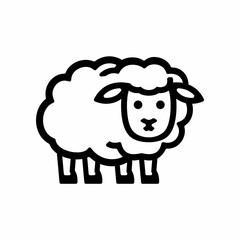 sheep wool icon vector logo design