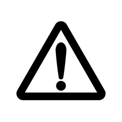 Danger sign icon. Exclamation point in triangle. Vector Illustration