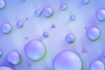 Drops of blue paint close up. Full frame. decorative background