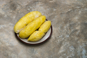 Fresh Durian Fruit with durian peel,Durian king of fruits.