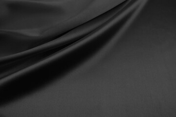 Texture black satin, silk background