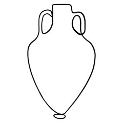 One line vase. Antoquity line drawing