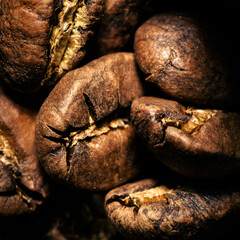 Macro shot of coffee beans