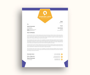 abstract corporate formal letterhead Design template