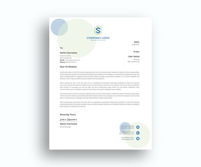 creative corporate formal letterhead Design template