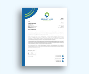 modern professional formal letterhead Design template