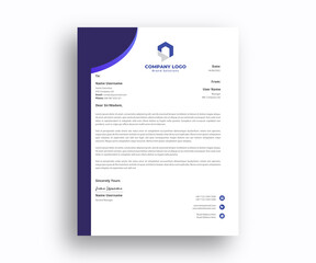 modern corporate formal letterhead Design template
