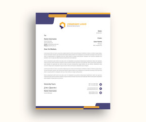 modern corporate formal cover letter Design template