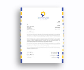 creative official cover letter Design template