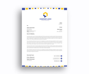 unique official cover letter Design template
