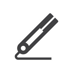 Hair iron icon - hair straightener