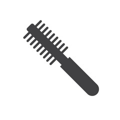 round hair brush icon