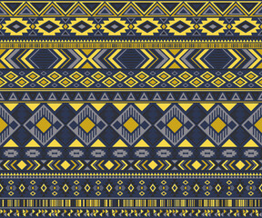 American indian pattern tribal ethnic motifs geometric vector background.