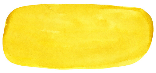 Abstract form in yellow, suitable as a separate element or background. Hand drawn on a white background.