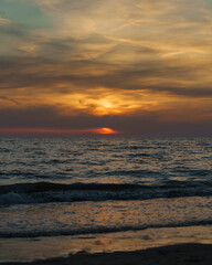 sunset over the sea