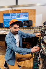 Professional Music Producer Working