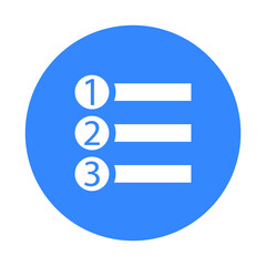 Obraz premium Agile, priority icon. Blue color design.