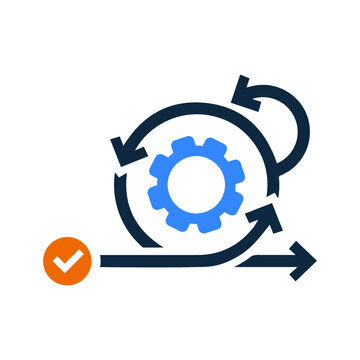 Agile, project management icon. Simple editable vector graphics.
