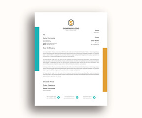 elegant formal letterhead Design template