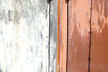 .Iron, rusty texture.