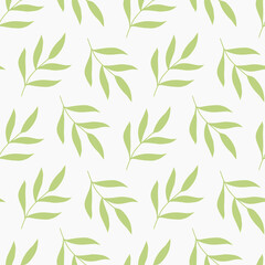 Seamless pattern with leaves