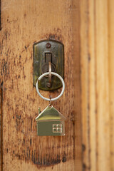key in the door vintage wooden door