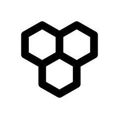 Honeycomb vector icon. Editable stroke. Bee honey symbol. Vector EPS 10