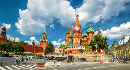 Moscow Kremlin and St Basils Cathedral, Moscow, Russia