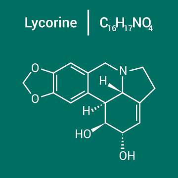 chemical structure of Lycorine (C16H17NO4)