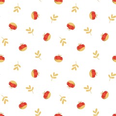 Seamless vector pattern with cute hand drawn peony flowers. Chinese style floral texture. Kawaii blossom background for wrapping paper, textile, apparel, fabric, wallpaper, card, gift, packaging.