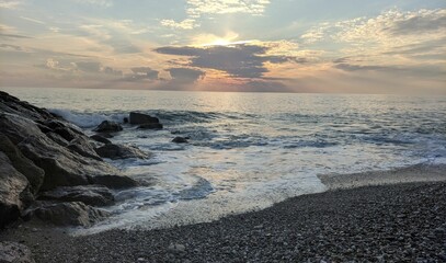 sunset on the beach