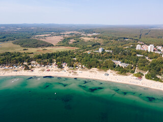 Aerial view of South Beach of town of Kiten, Bulgaria