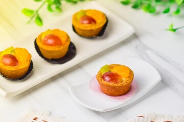Assorted delicious homemade colorful cakes