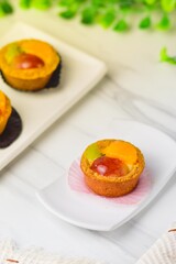 Assorted delicious homemade colorful cakes