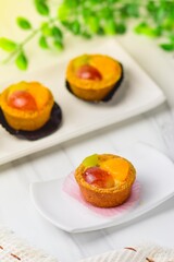 Assorted delicious homemade colorful cakes
