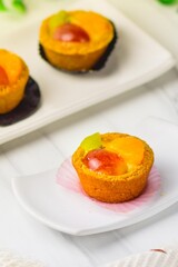 Assorted delicious homemade colorful cakes