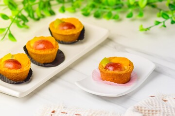 Fototapeta na wymiar Assorted delicious homemade colorful cakes