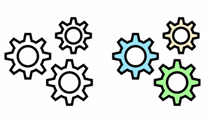 Illustration Vector Graphic of Cogs, gear, setting Icon