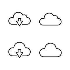 Cloud icon vector. cloud sign and symbol