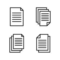 Document icon vector. Paper sign and symbol. File Icon