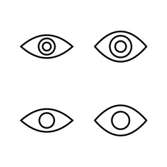 Eye icon vector. Eye sign and symbol. Look and Vision icon.