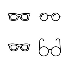 Glasses icon vector. Glasses sign and symbol