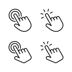 Hand click icon vector. pointer sign and symbol. hand cursor icon